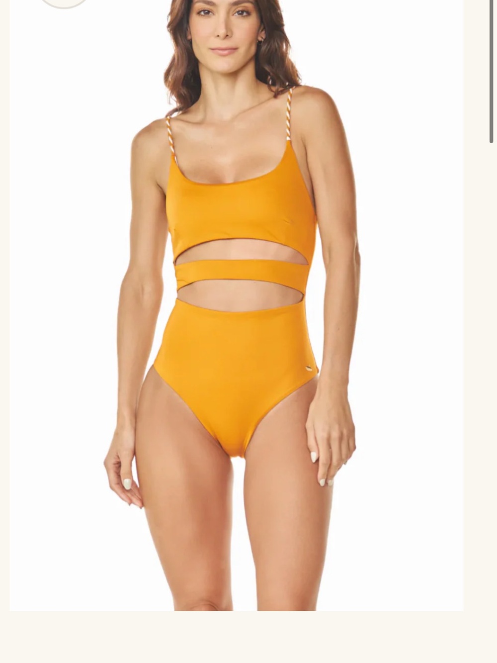 Dulzamara - Cutout One-Piece Swimsuit in Marigold